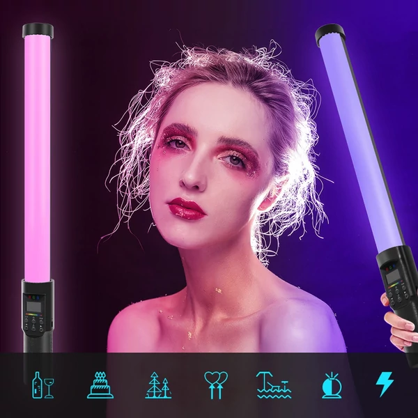 Kézi RGB fénycsöves LED videó fénypálca