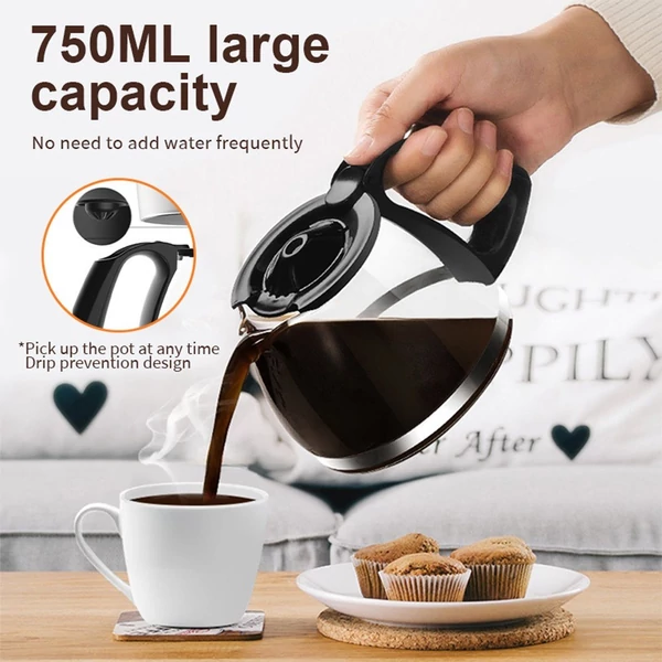 SOKANY CM102 6 csésze csepegtető kávéfőző 650 W - Fekete
