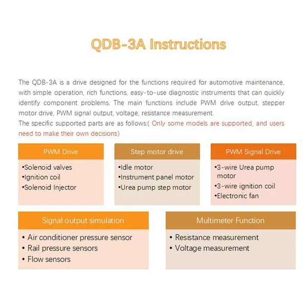 QDB-3A meghajtó gépjármű gyújtótekercs tesztelő befecskendező mágnesszelepek