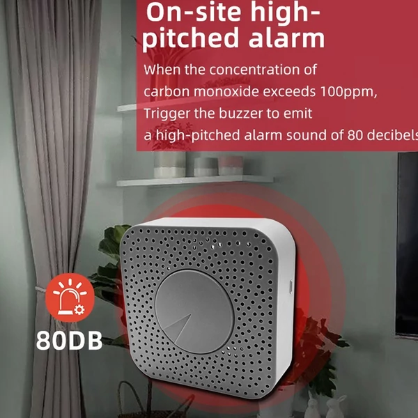 Tuya WiFi CO detektor hordozható szén-monoxid teszter - Zigbee
