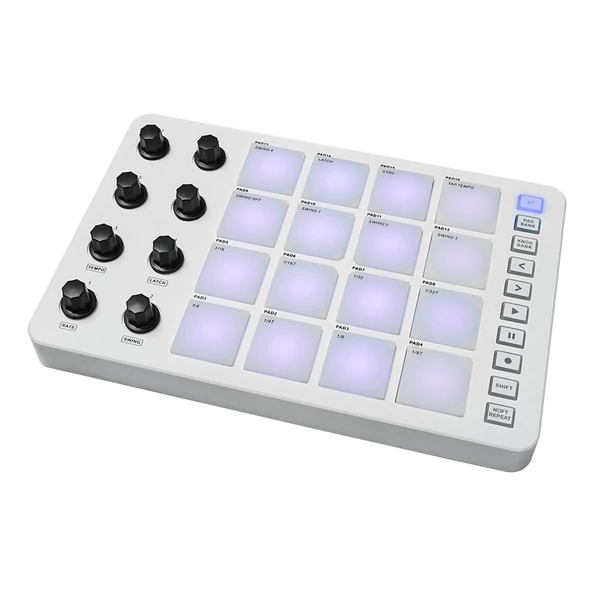 M-VAVE hordozható MIDI kontroller Strike Pad RGB háttérvilágítású MIDI billentyűzet, SMC-PAD