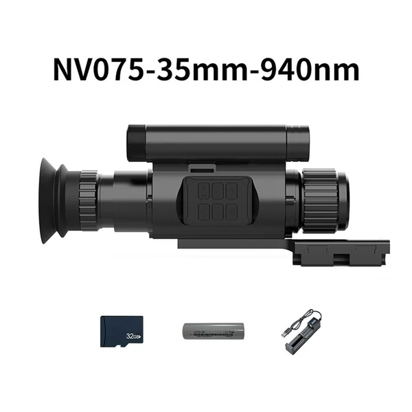 4X nagyítású digitális zoom, infravörös éjjellátó 3 MP monokulár - 35 mm