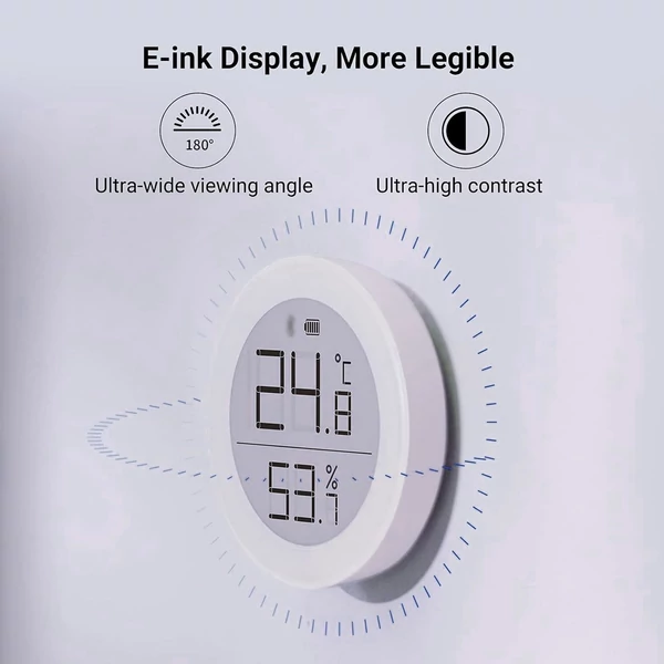 QingPing Matter Smart Home hőmérséklet páratartalom monitor E-tinta kijelző érzékelő T verzió szál + BT támogatja az Apple Home alkalmazást - M típus