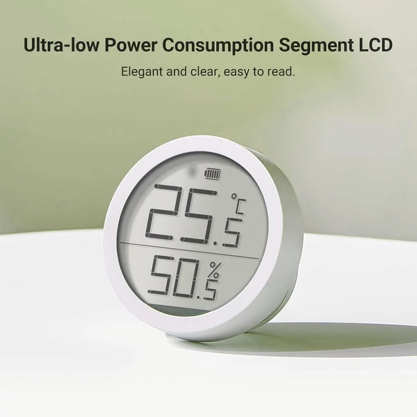 QingPing CGDK2 intelligens beltéri hőmérséklet és páratartalom monitor LCD kijelző érzékelő