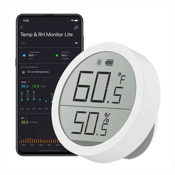 QingPing CGDK2 intelligens beltéri hőmérséklet és páratartalom monitor LCD kijelző érzékelő
