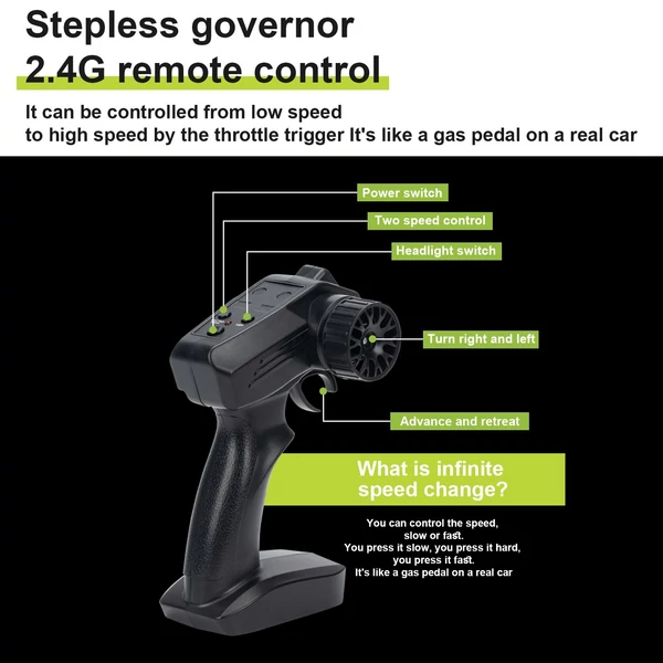 1/16 2,4 GHz-es távirányítós 4WD versenyautó - Terepszínű, 1 akkumulátor