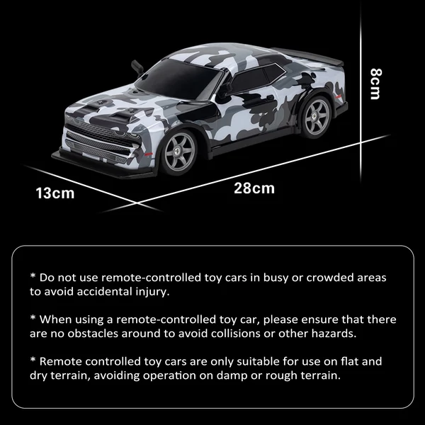 1/16 2,4 GHz-es távirányítós 4WD versenyautó - Terepszínű, 2 akkumulátor