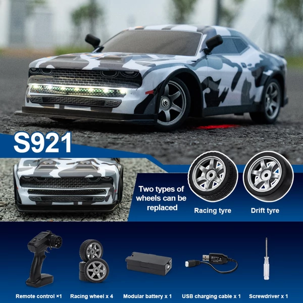 1/16 2,4 GHz-es távirányítós 4WD versenyautó - Terepszínű, 2 akkumulátor