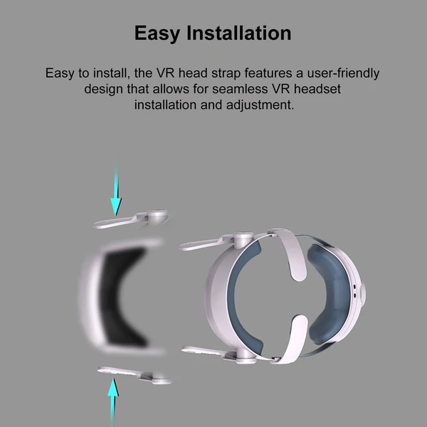Fejpánt kompatibilis a Meta Quest 3 VR fejhallgatóval, 5000 mAh