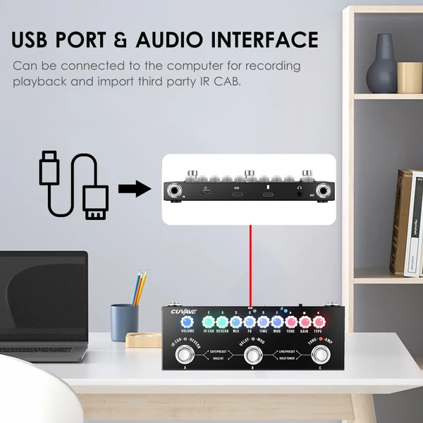 CUVAVE CUBE BABY hordozható többfunkciós elektromos gitár kombinált effektpedál
