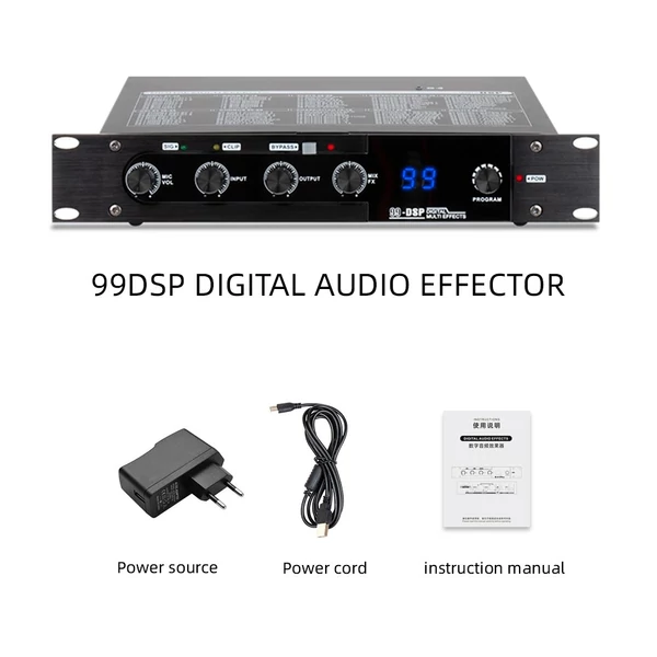 Professzionális Karaoke Mixer visszhangzó 99 DSP digitális hangeffektor