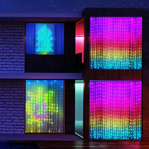 2M x 2M BT DIY programozás Intelligens Otthon APP függönylámpák