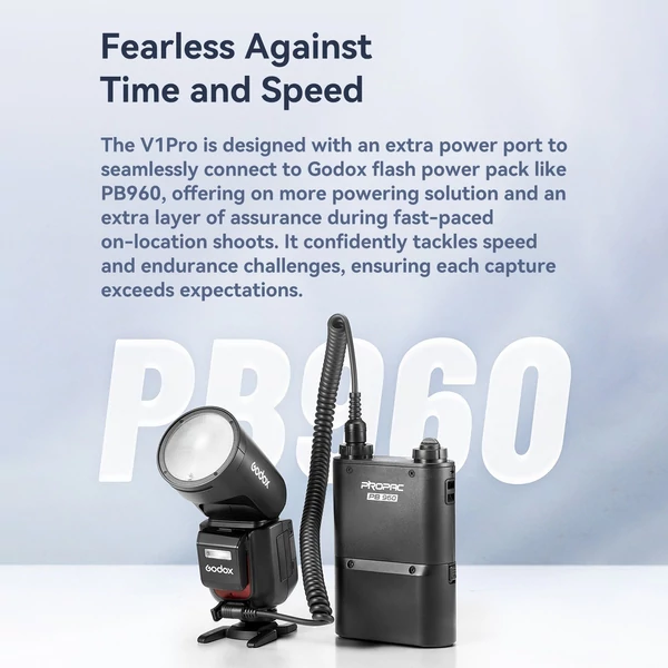 GODOX V1 PRO S 2.4G vezeték nélküli fényképezőgép vaku, kompatibilis a Sony fényképezőgépekkel