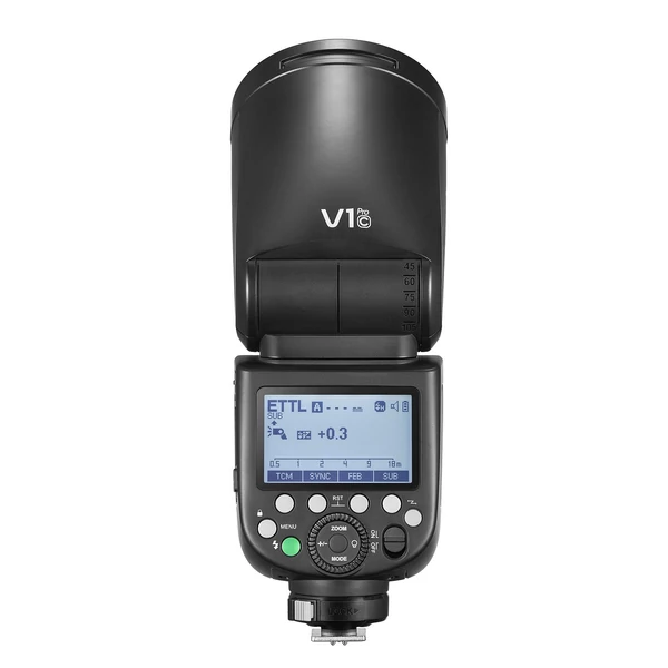 GODOX V1 PRO C 2.4G vezeték nélküli fényképezőgép vaku, kompatibilis a Canon EOS fényképezőgépekkel