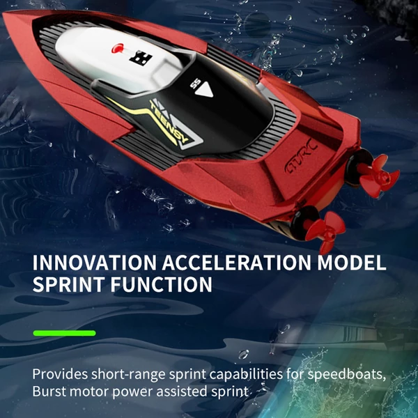 4DRC-S5 2,4 GHz-es távirányítós csónakhajó - Piros