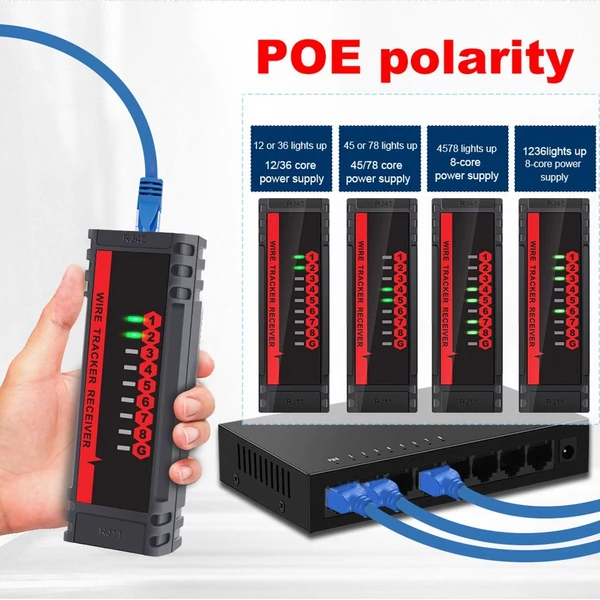 ET605 kábelport teszter, kábelpárosítás ellenőrzése