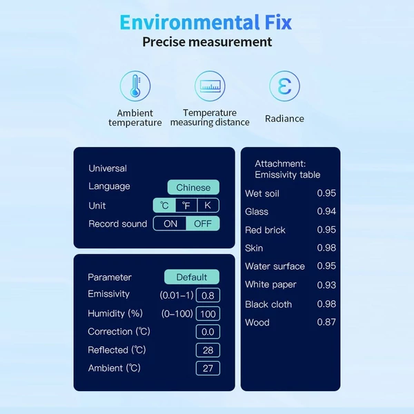 Hordozható mobiltelefonos hőkamera -15 ℃ és 600 ℃ között