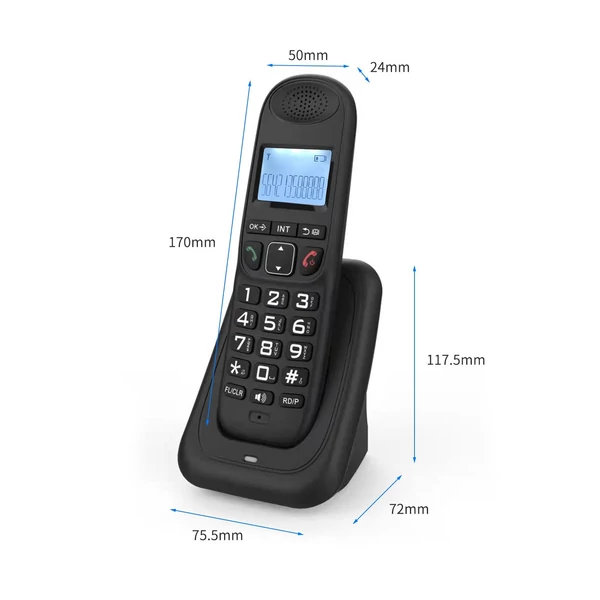 Bővíthető vezeték nélküli telefonrendszer - Fekete
