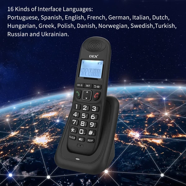 Bővíthető vezeték nélküli telefonrendszer - Fekete
