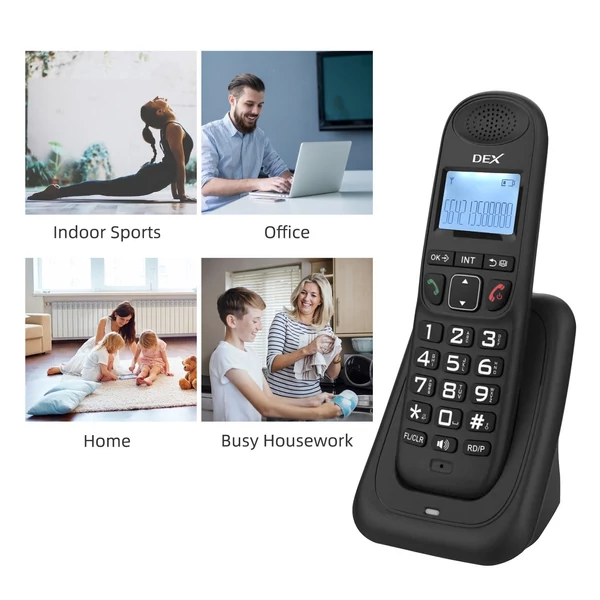 Bővíthető vezeték nélküli telefonrendszer - Fekete