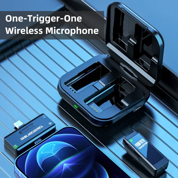 TAKSTAR V4 2.4G vezeték nélküli mikrofon, csíptetős mikrofon – egy triggerrel, egy adóval