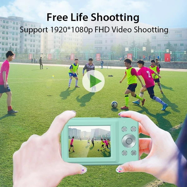 Andoer hordozható 1080p digitális kamerás videokamera 32 GB-os memóriakártyával - Zöld