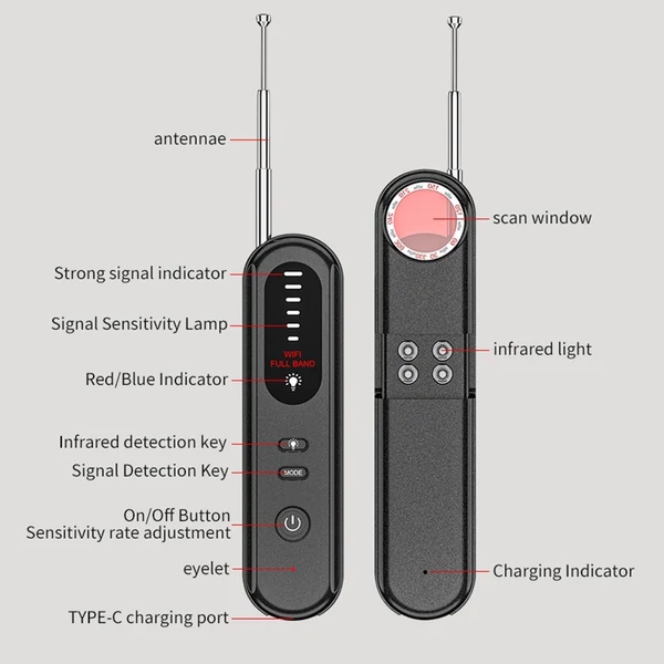 Mini vezeték nélküli kamera érzékelő RF detektor GPS nyomkövető