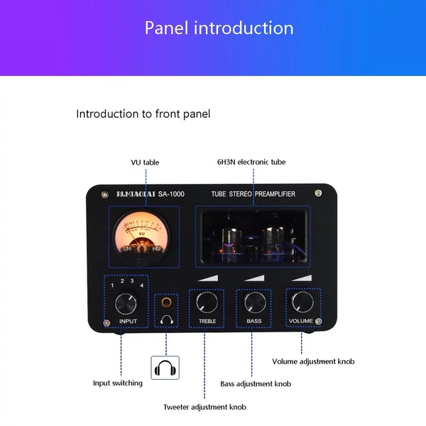 SA-1000 Audiophile csöves előerősítő Audio HiFi elektromos csöves erősítő
