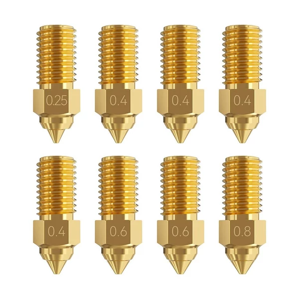 Creality nagysebességű sárgaréz fúvókakészlet 8 db (1*0.25mm+4*0.4mm+2*0.6mm+1*0.8mm) Ender-3 V3 SE / Ender -5 S1 / Ender- 7 készülékekhez