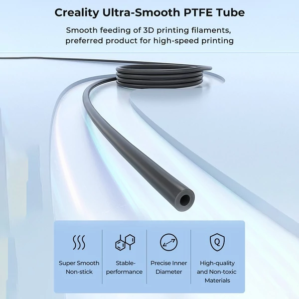 Creality Ultra-Smooth PTFE cső, alkalmas K1/K1 Max/Ender 3/Ender 5/CR-10 és minden FDM 3D nyomtatóhoz - 1 m