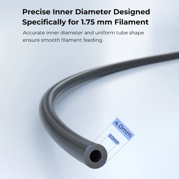 Creality Ultra-Smooth PTFE cső, alkalmas K1/K1 Max/Ender 3/Ender 5/CR-10 és minden FDM 3D nyomtatóhoz - 1 m