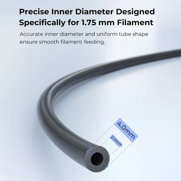 Creality Ultra-Smooth PTFE cső, alkalmas K1/K1 Max/Ender 3/Ender 5/CR-10 és minden FDM 3D nyomtatóhoz - 2 m