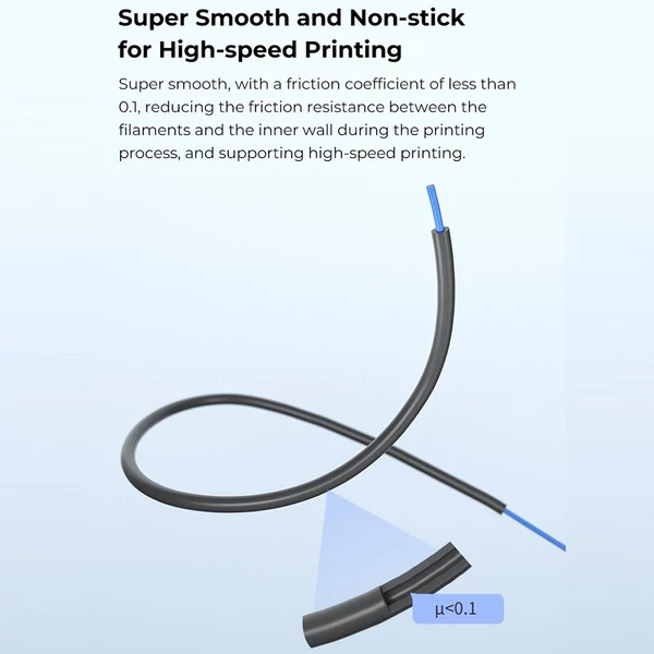 Creality Ultra-Smooth PTFE cső, alkalmas K1/K1 Max/Ender 3/Ender 5/CR-10 és minden FDM 3D nyomtatóhoz - 2 m