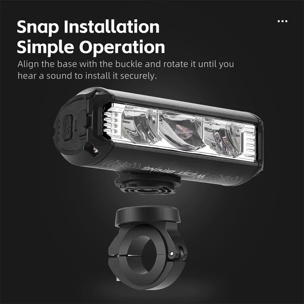 WEST BIKING 1750 Lumen nagy fényerejű alumínium ötvözet USB újratölthető kerékpárlámpa