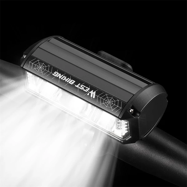 WEST BIKING 1750 Lumen nagy fényerejű alumínium ötvözet USB újratölthető kerékpárlámpa