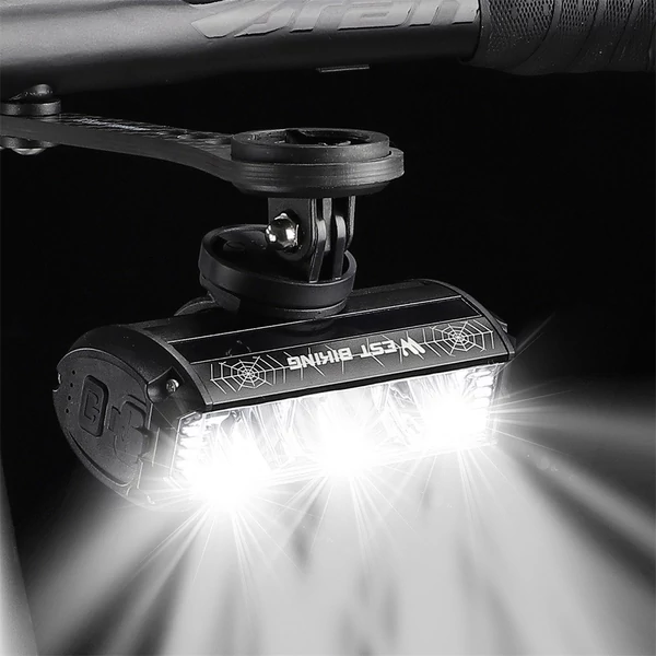 WEST BIKING 1750 Lumen nagy fényerejű alumínium ötvözet USB újratölthető kerékpárlámpa