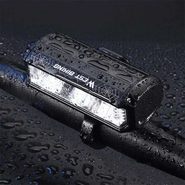 WEST BIKING 1750 Lumen nagy fényerejű alumínium ötvözet USB újratölthető kerékpárlámpa