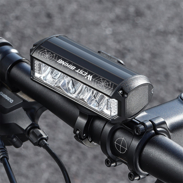 WEST BIKING 1750 Lumen nagy fényerejű alumínium ötvözet USB újratölthető kerékpárlámpa