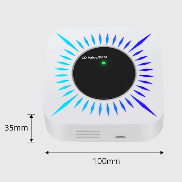 Tuya WiFi CO éghető gázok szivárgásérzékelője