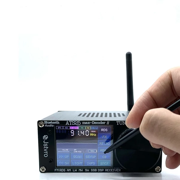 ATS-25MAX Decoder V2 2,4 hüvelykes érintőképernyős hordozható teljes sávú rádióvevő