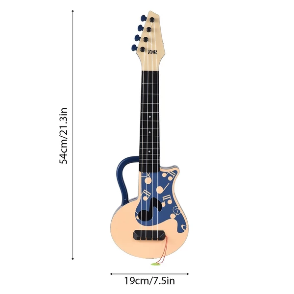 54 cm-es ukulele kiemelő hangjegyekkel, kézi ukulele kezdőknek - Kék