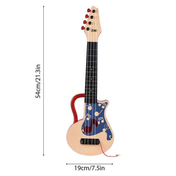 54 cm-es ukulele kiemelő hangjegyekkel, kézi ukulele kezdőknek - Piros