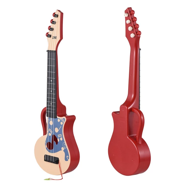 54 cm-es ukulele kiemelő hangjegyekkel, kézi ukulele kezdőknek - Piros