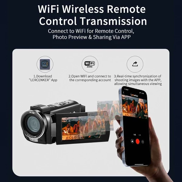 ORDRO HDR-AE20 5K digitális videokamera WiFi kamera DV felvevő