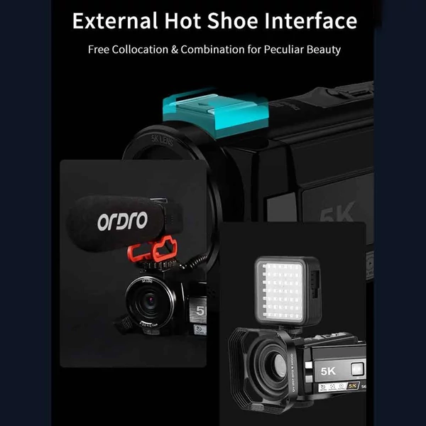 ORDRO HDR-AE20 5K digitális videokamera WiFi kamera DV felvevő