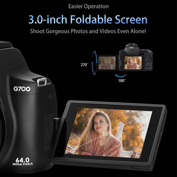 ORDRO G700 4K digitális fényképezőgép WiFi digitális videokamera