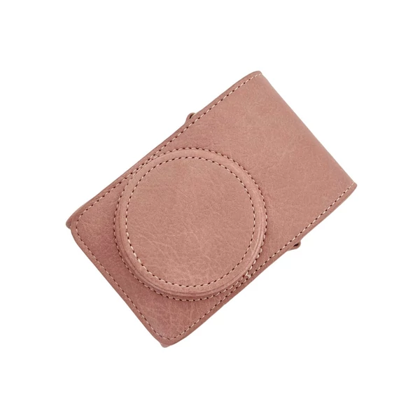 Digitális fényképezőgép védőtok PU bőr tárolótáska levehető vállpánttal - Pink