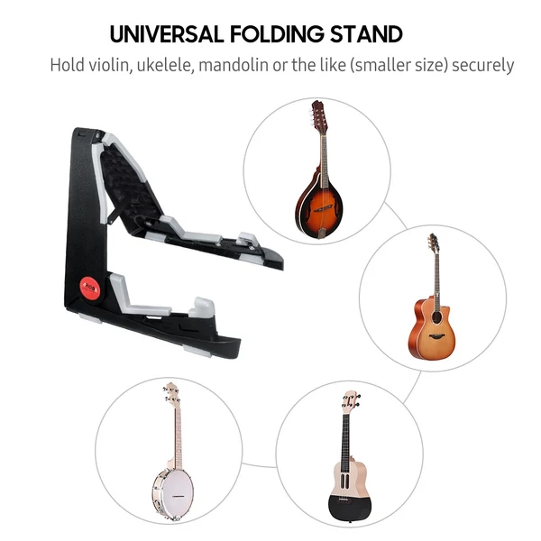 AROMA összecsukható hangszerállvány ukelele, hegedű, mandolin számára