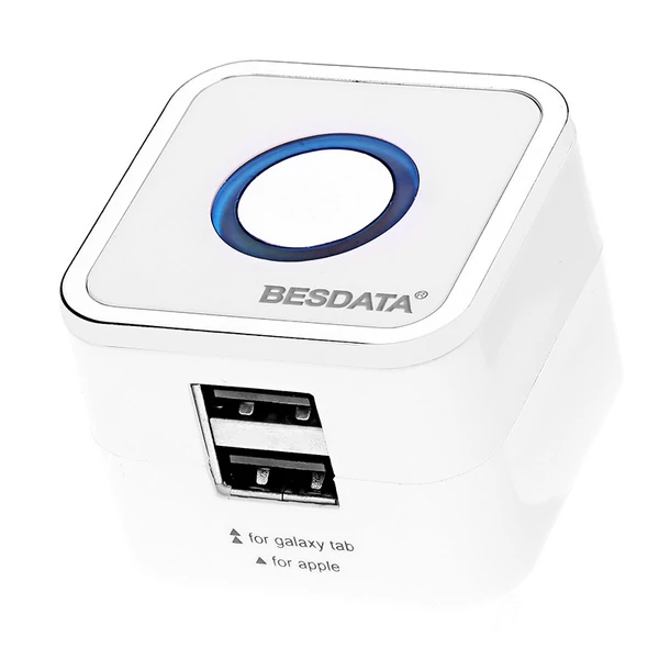 2 db USB hálózati adapter fali/utazási töltő Micro USB 30 tűs kábel EU csatlakozó