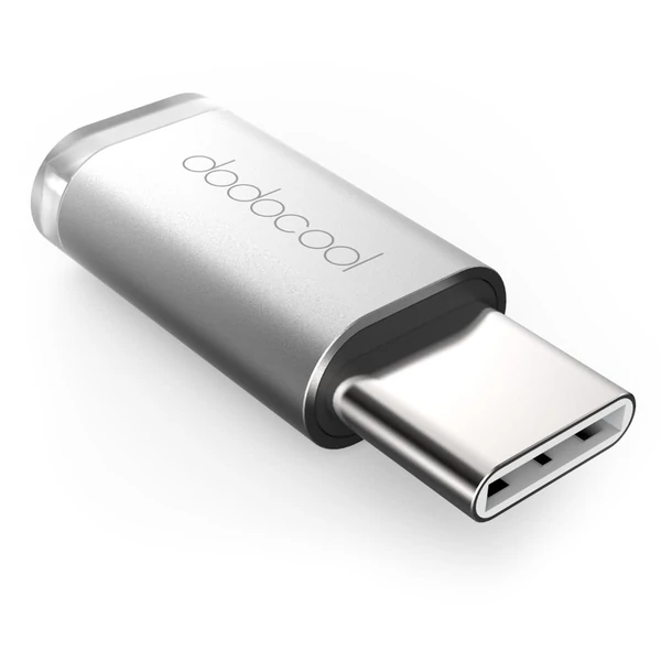 dodocool Mini USB-C-ből Micro USB-adapter átalakító - Ezüst